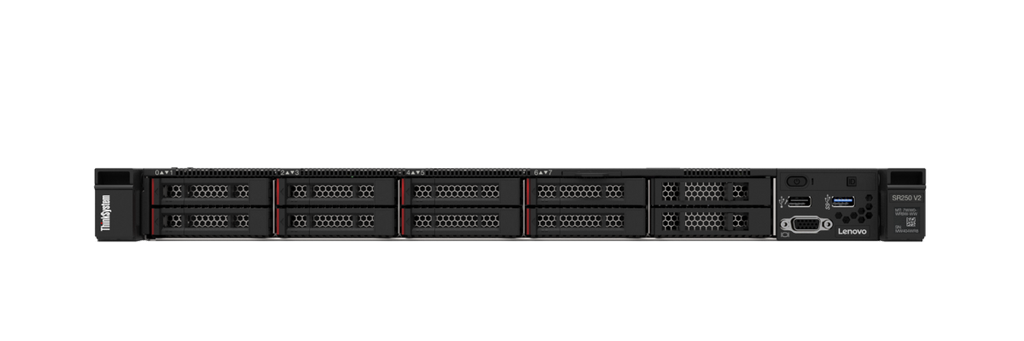 Lenovo ThinkSystem SR250 V2 Rack Server | Xeon E-2324, 8GB