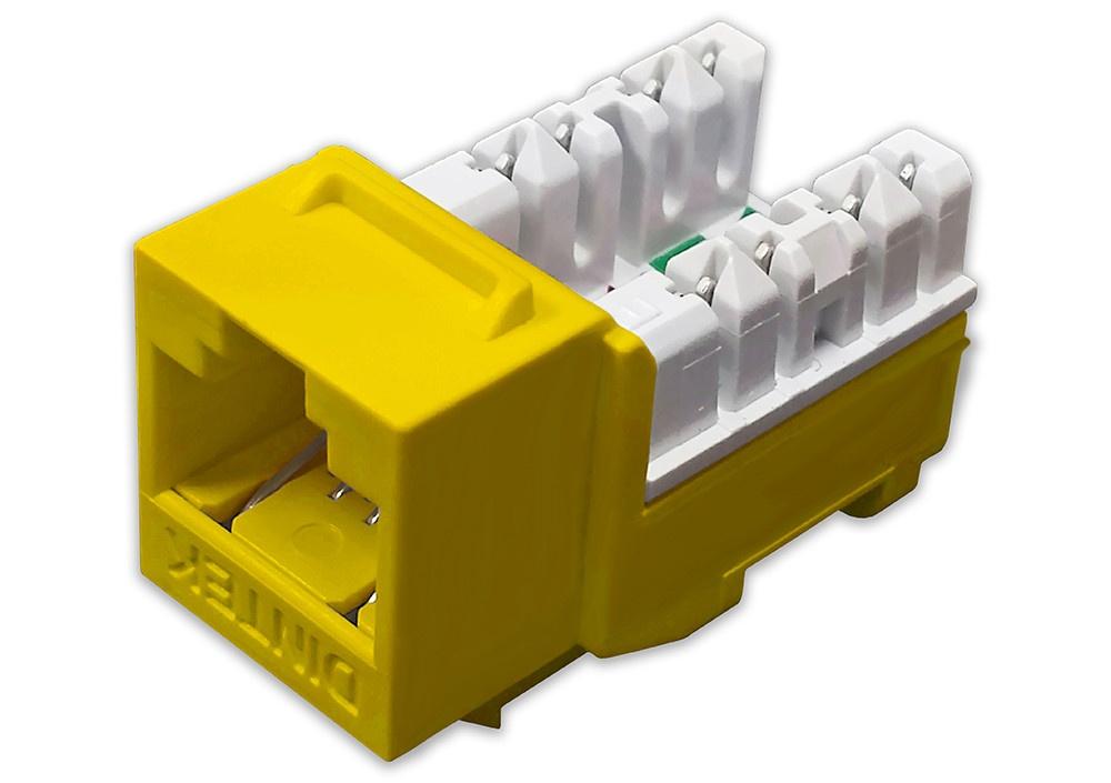 Dintek Cat.5e Unshielded Keystone Jack, Horizontal, E-Jack (for normal punch down or E-Tool