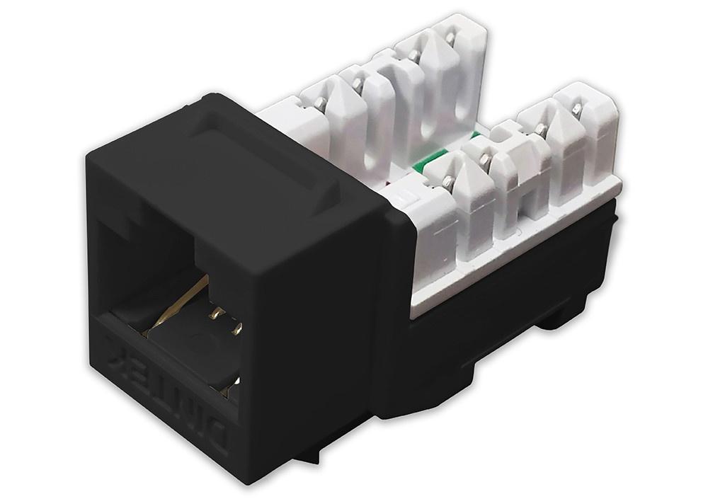 Dintek Cat.5e Unshielded Keystone Jack, Horizontal, E-Jack (for normal punch down or E-Tool