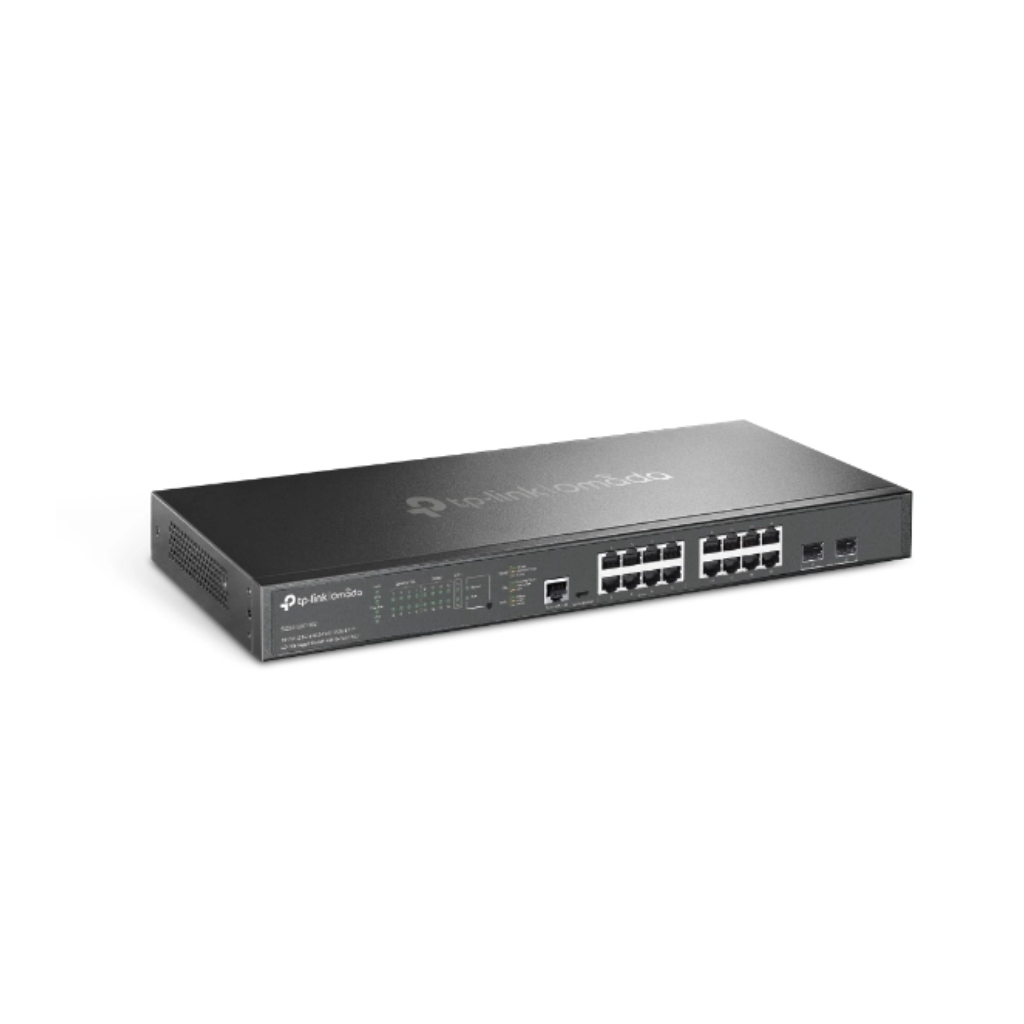 TP-Link Omada 16-Port 2.5G and 2-Port 10GE SFP+ L2+ Managed Switch with 8-Port PoE+