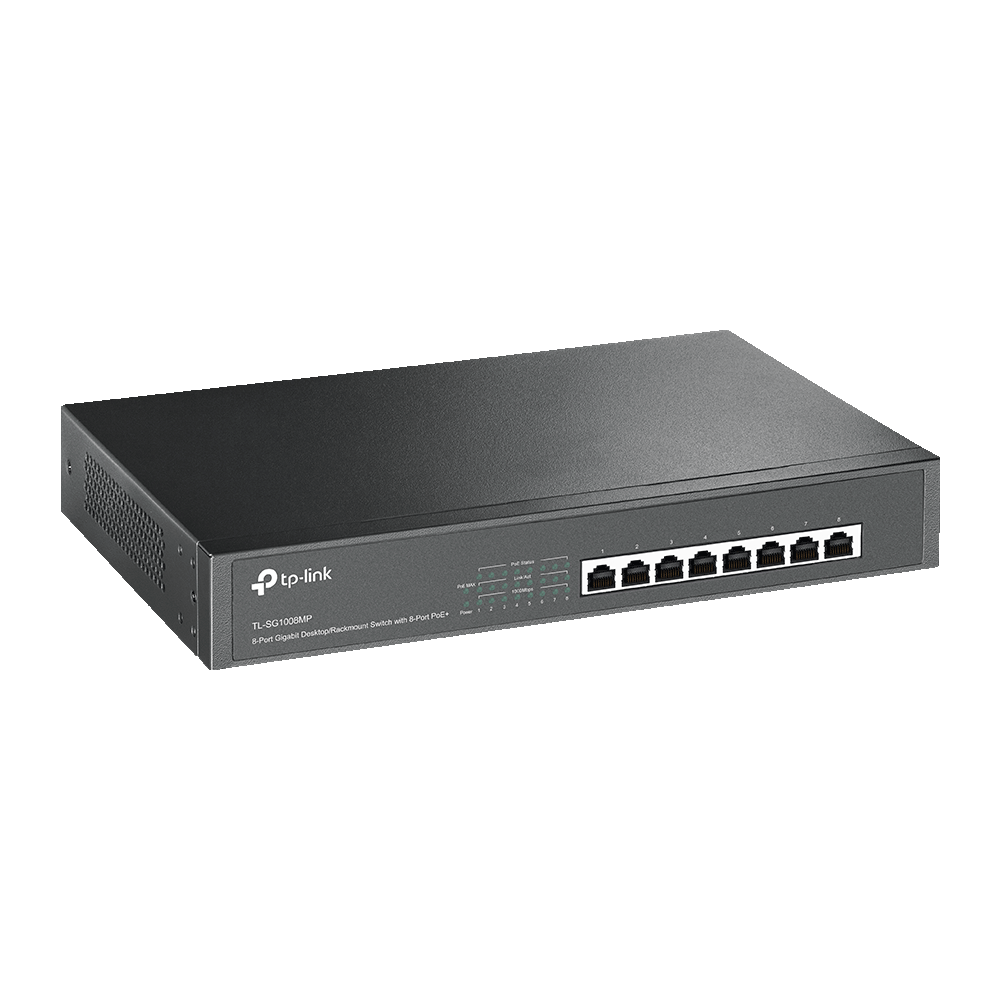 TP-Link 8-Port Gigabit Desktop/Rackmount Switch with 8-Port PoE+