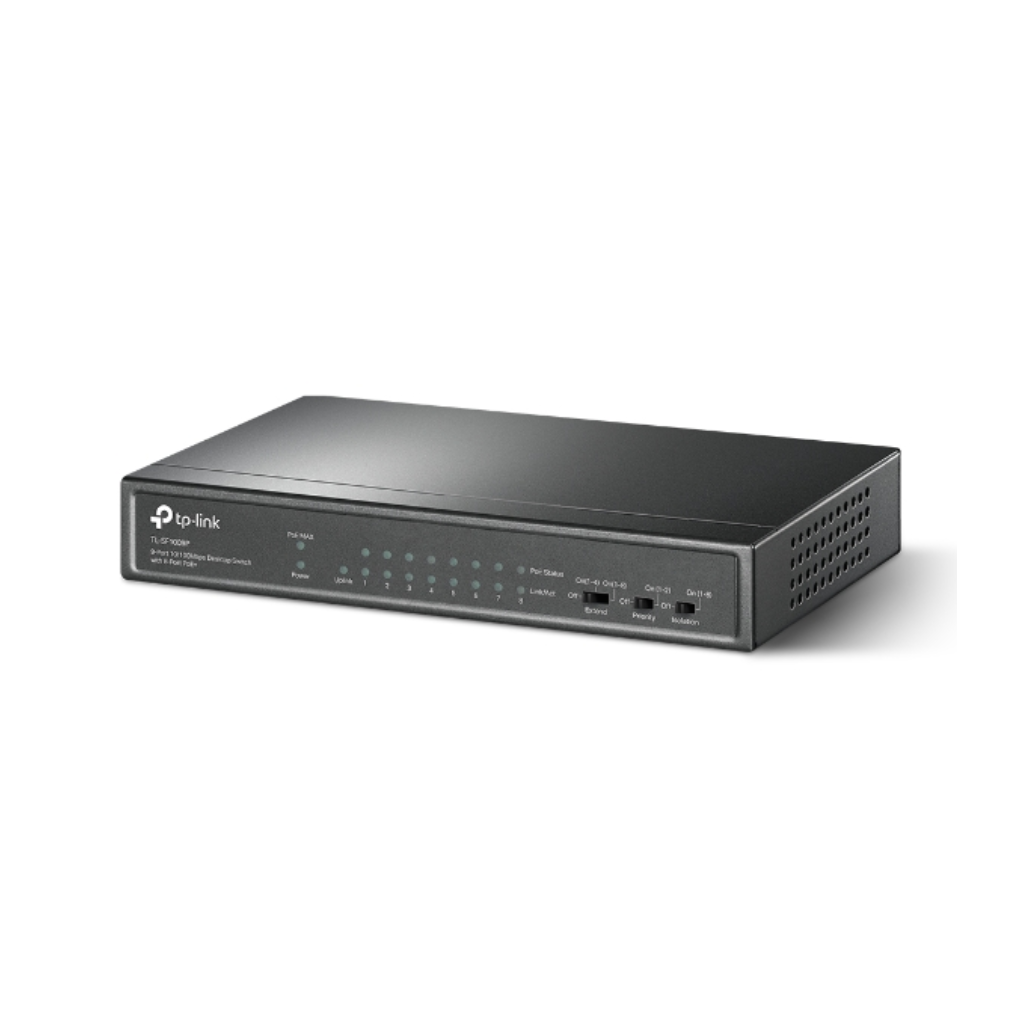 TP-Link 9-Port 10/100Mbps Desktop Switch with 8-Port PoE+