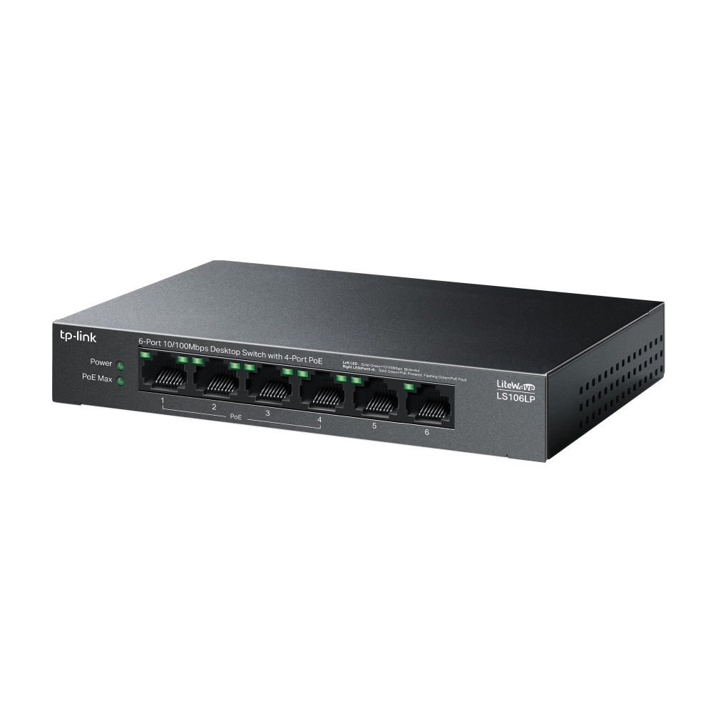 TP-Link 6-Port 10/100Mbps Desktop Switch with 4-Port PoE