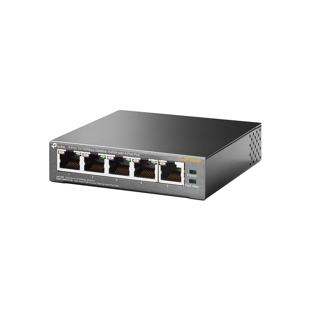 TP-Link 5-Port 10/100Mbps Desktop Switch with 4-Port PoE