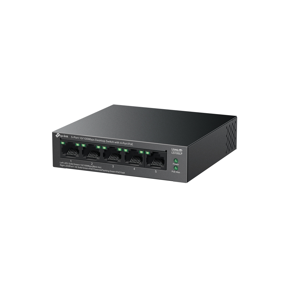 TP-Link 5-Port 10/100Mbps Desktop Switch with 4-Port PoE