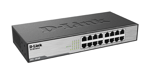 D-Link 16-Port Fast Ethernet Unmanaged Desktop Switch