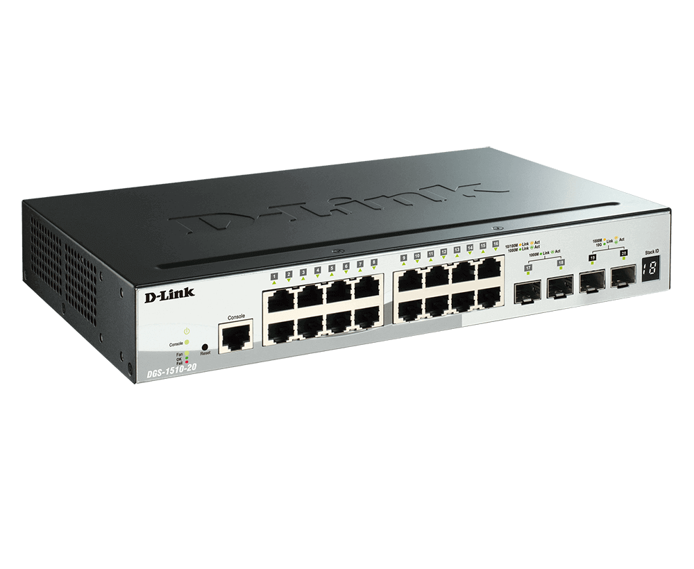 D-Link 16 x Port + 2 SFP + 2 10G SFP+ Stackable Smart Managed Gigabit Switch