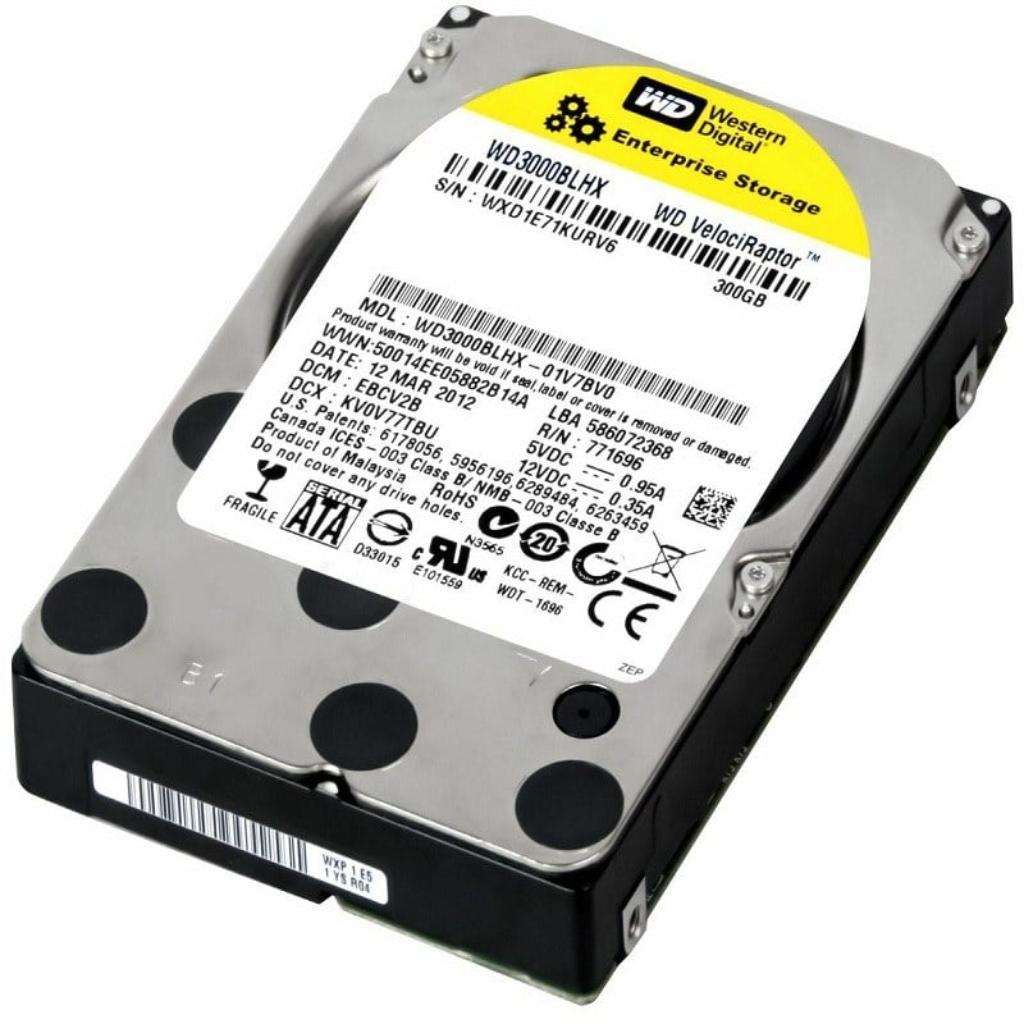 Western Digital VelociRaptor 300GB 10000 RPM 32MB Cache SATA 3.0Gb/s 2.5" Enterprise Hard Drive