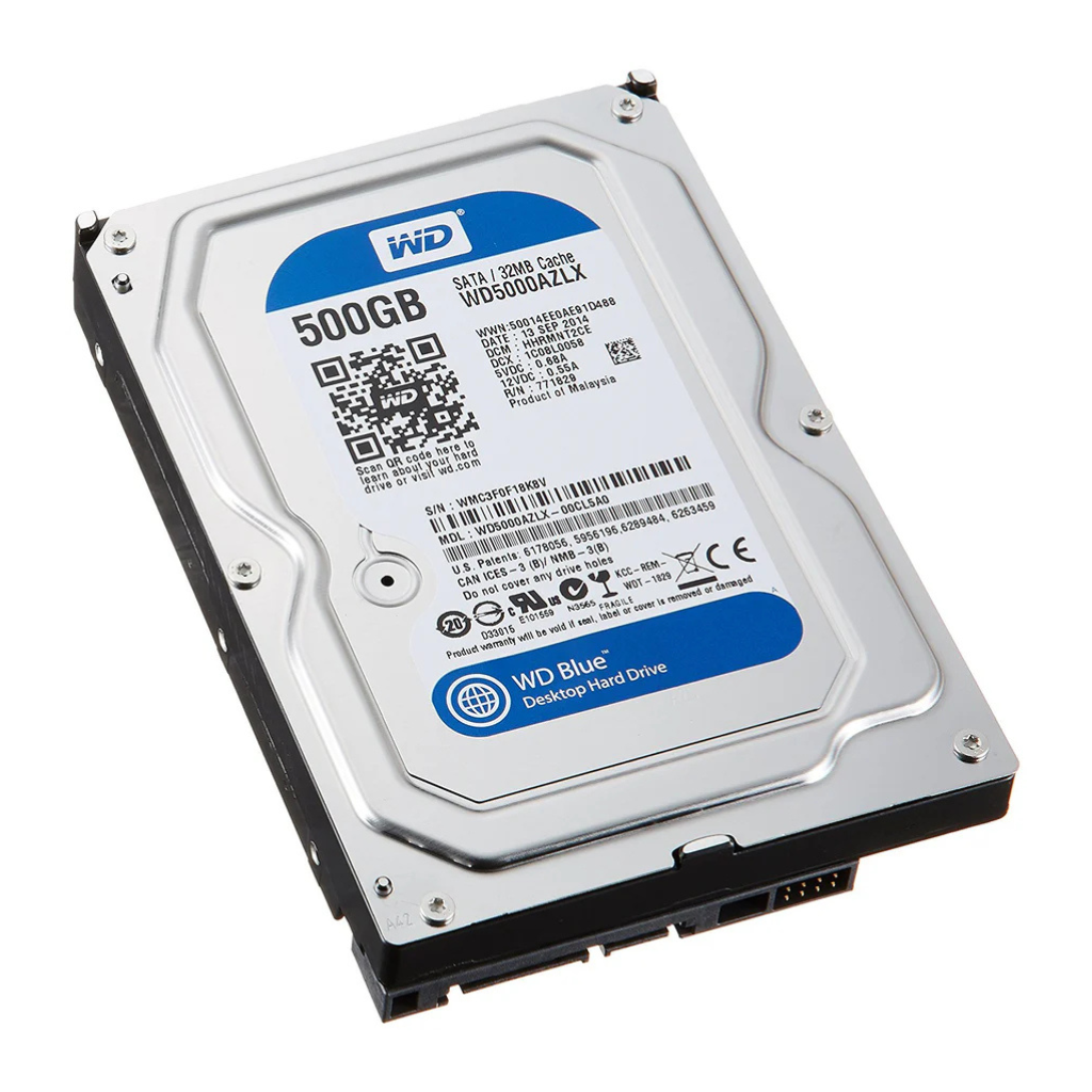 WD Western Digital Blue 500GB 7200 RPM 32MB Cache SATA 6.0Gb/s 3.5 Desktop Internal HDD