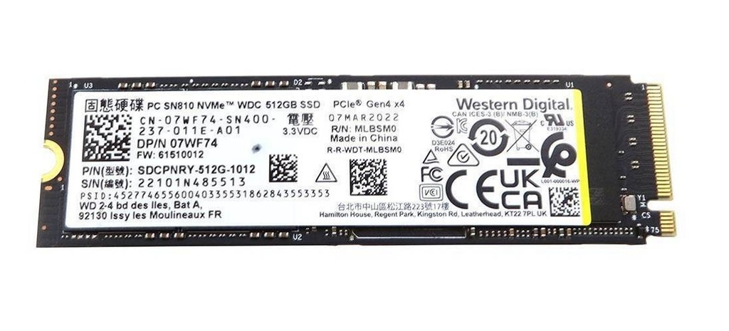WD PC SN810 SDCQNRY 512GB