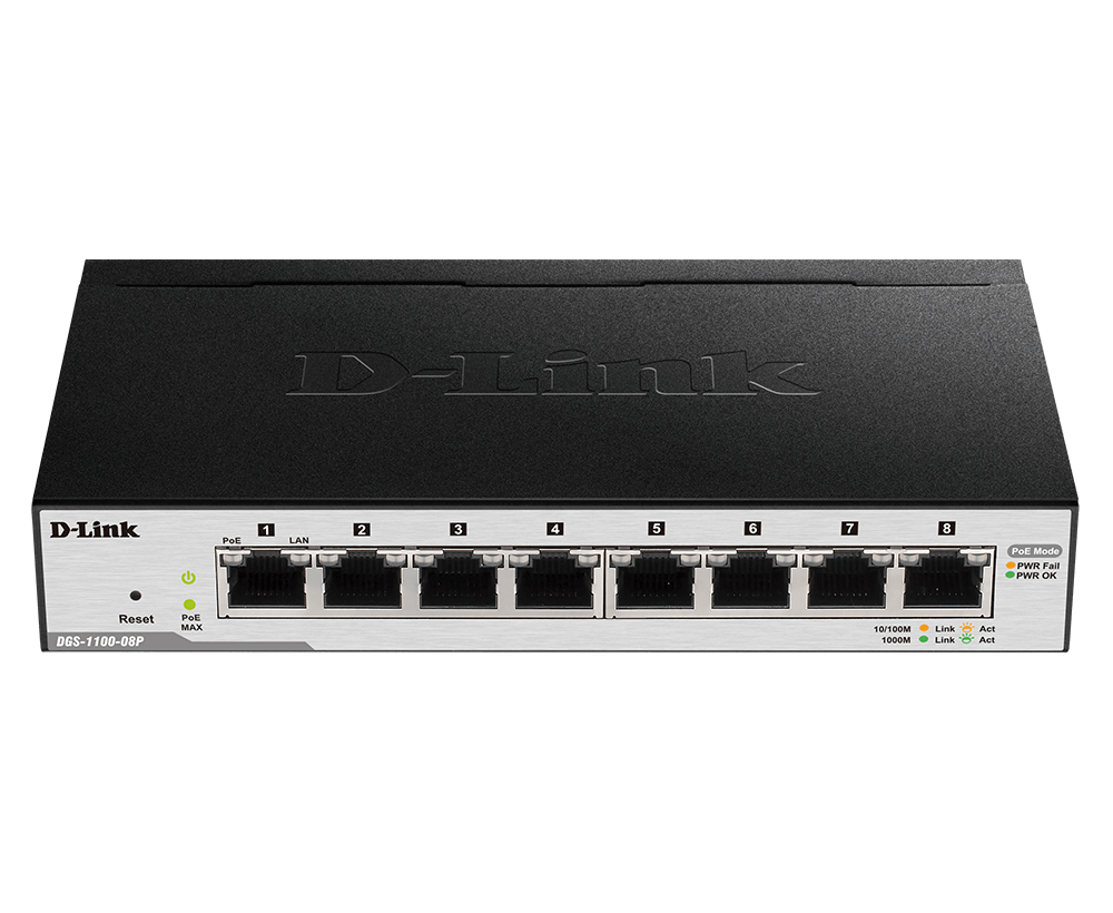 D-Link 8 Port Web Smart 10/100/1000 POE Gigabit Switch