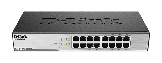 D-Link 16-Port Fast Ethernet Unmanaged Desktop Switch