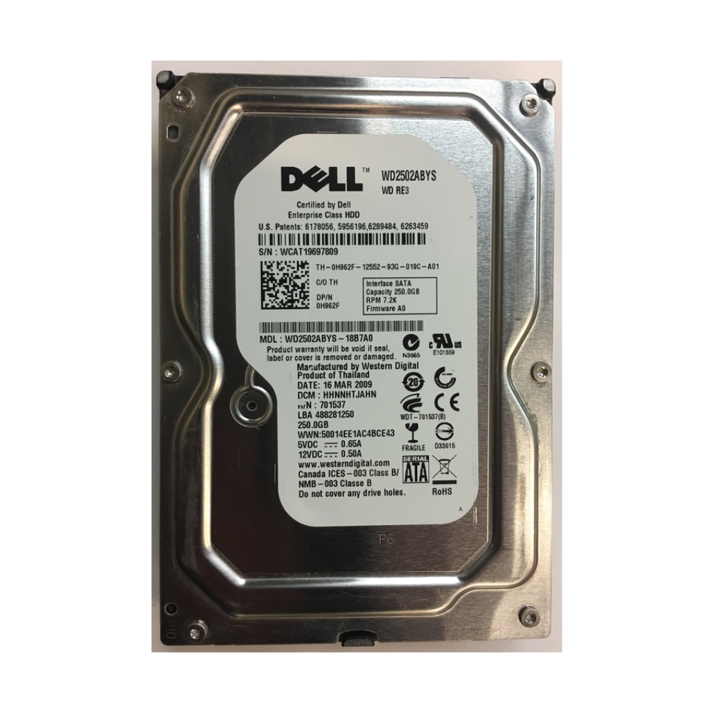 DELL 250GB 7200RPM SATA 3.5''