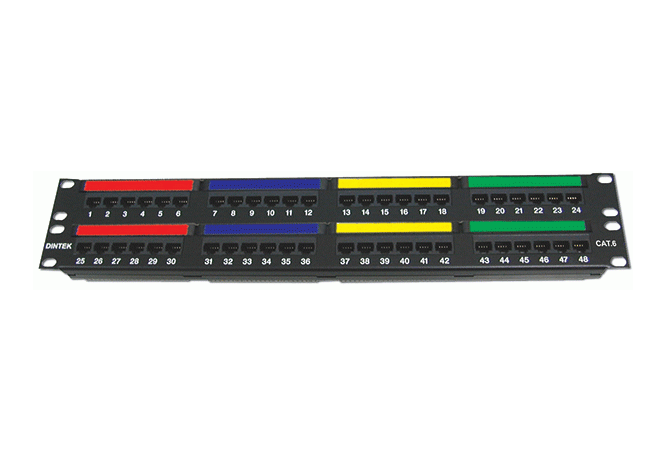 DINTEK PowerMAX 2U 48P Cat.6 UTP Patch Panel