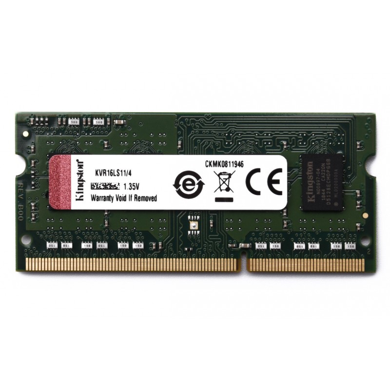 Kingston 4GB 1Rx8 512M x 64-Bit PC3L-12800 CL11 204-Pin SODIMM