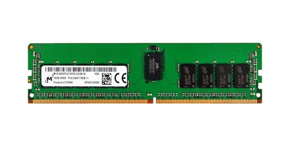 Micron 1x 16GB DDR4-2400 RDIMM PC4-19200T-R Dual Rank x8 Module