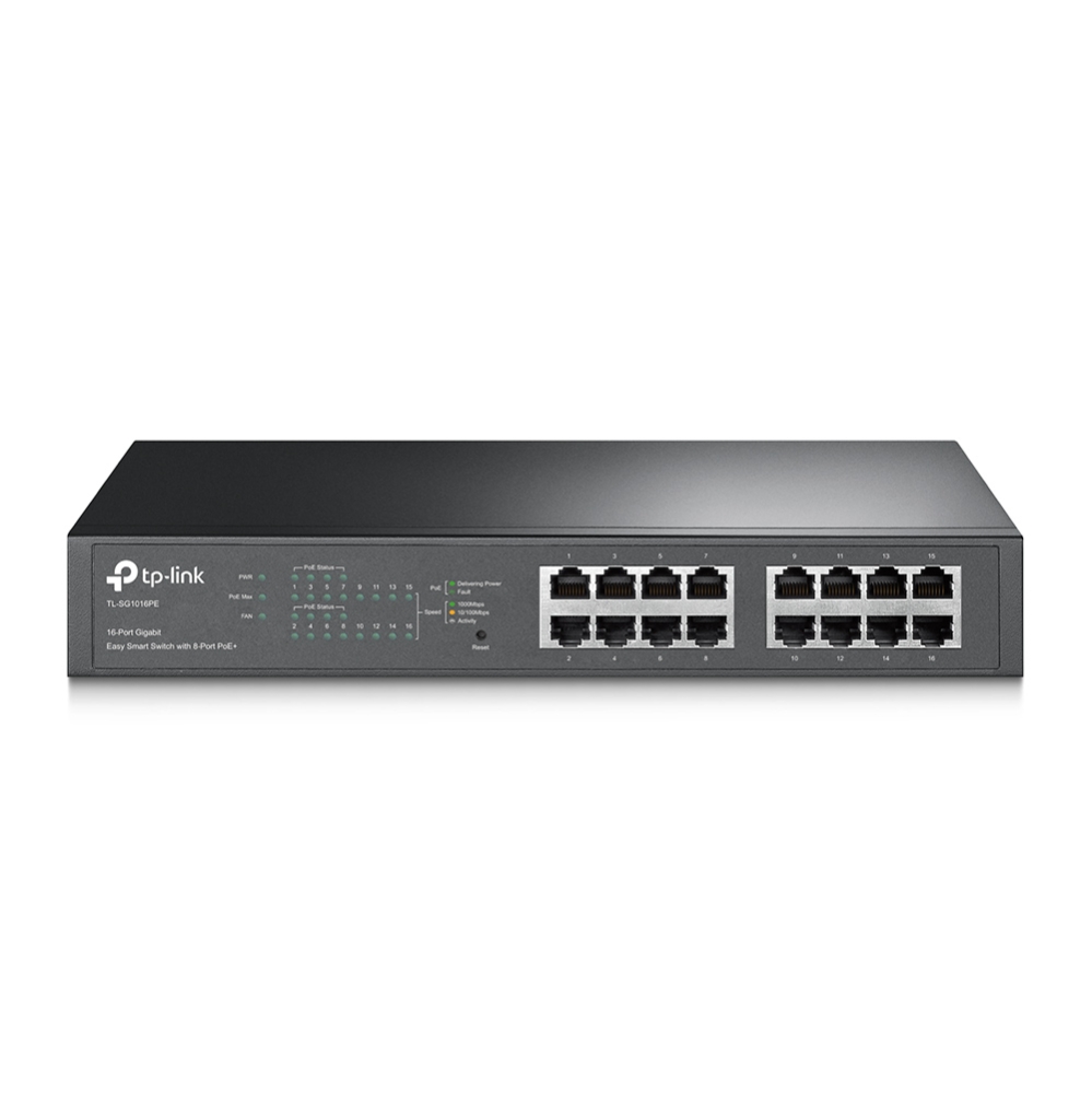 TP-Link 16-Port Gigabit Easy Smart PoE Switch with 8-Port PoE+