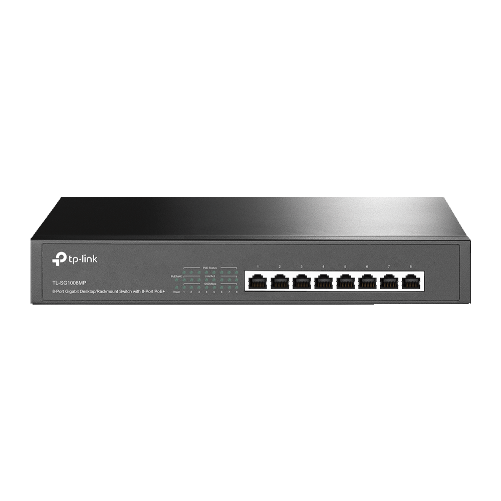 TP-Link 8-Port Gigabit Desktop/Rackmount Switch with 8-Port PoE+