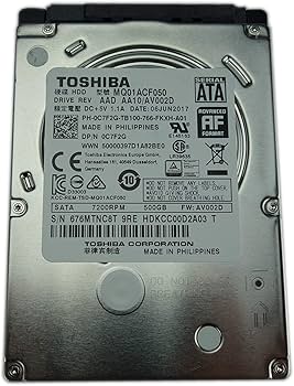Toshiba 500GB 7.2K 2.5 SATA Hard Drive
