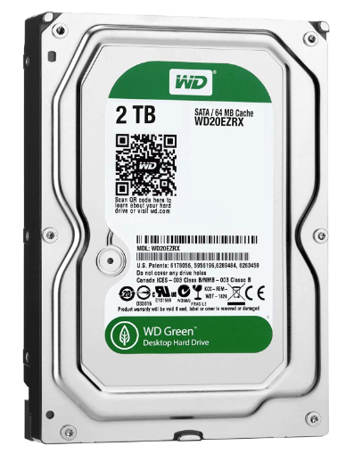 WESTERN DIGITAL GREEN 2TB 64MB CACHE SATA 6.0GB/S 3.5" INTERNAL HARD DRIVE DISK