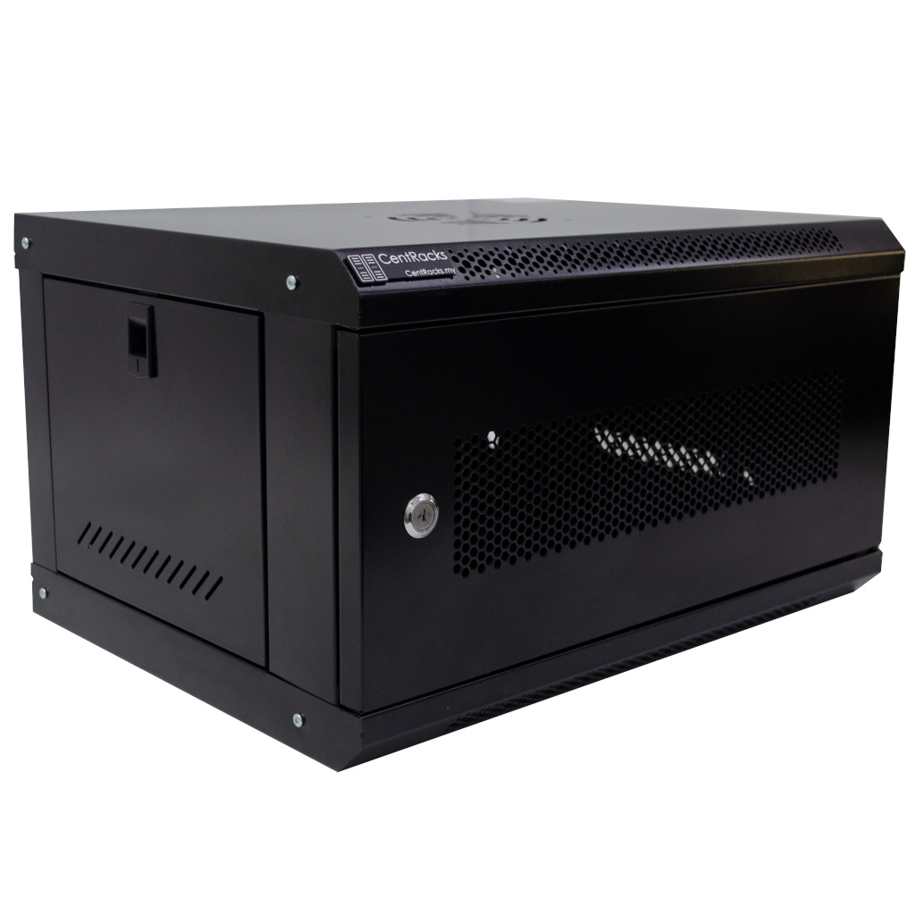 CentRacks 6U (40cm x 30cm x 53cm) Wall Mount Server Rack - Black