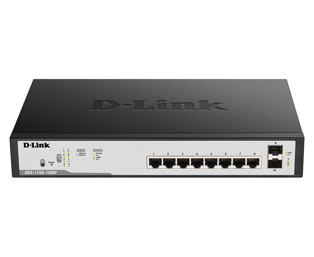 D-Link 10-Port Gigabit PoE Smart Managed Switch