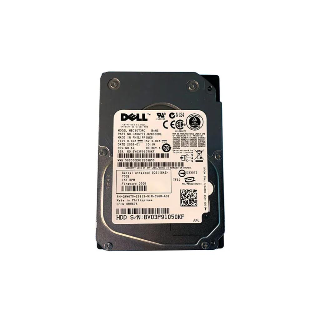 (W345K) Dell 73GB SAS 6 Gb/s 2.5 inches 15000RPM  Server Hardisk 
