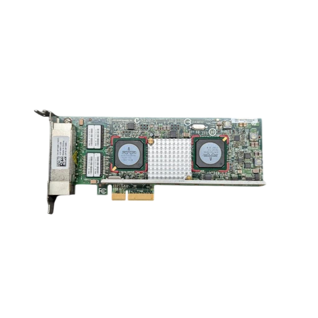 Dell 0P736R Broadcom Quad Port 1GBps PCI-E quad NIC Network Card