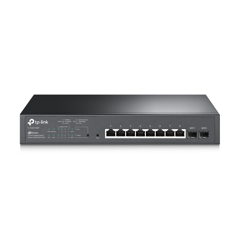 TP-Link JetStream 10-Port Gigabit Smart Switch with 8-Port PoE+