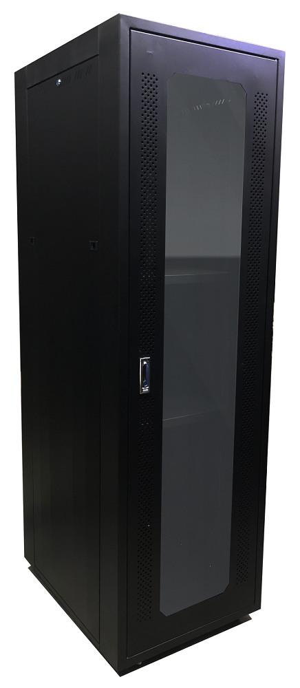 GrowV 19' Floor Stand Server Rack 42U 600 x 800 (Tempered Glass)