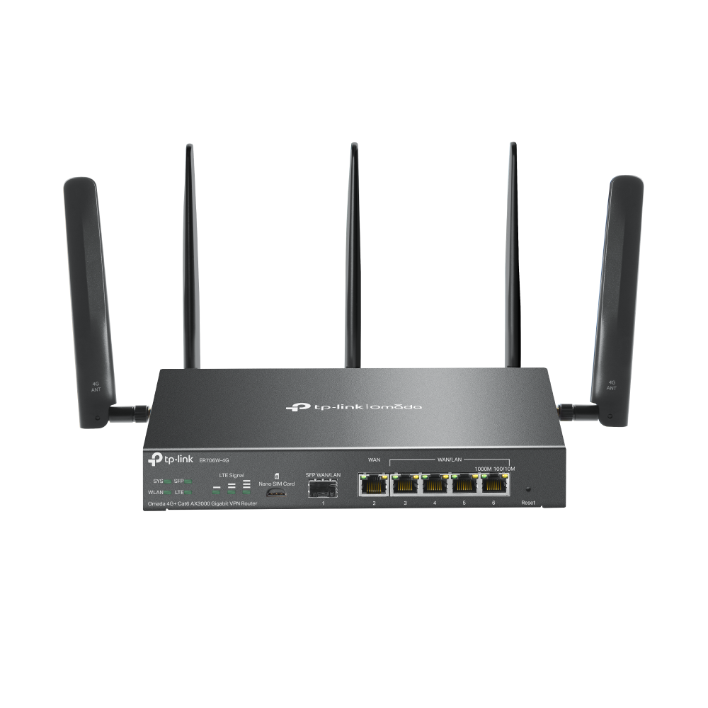 TP-Link Omada 4G+ Cat6 AX3000 Gigabit VPN Router