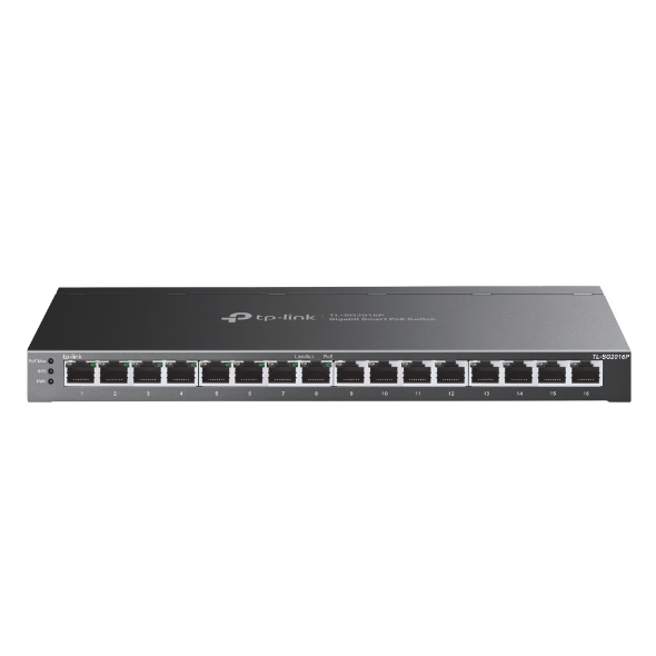 TP-Link JetStream 16-Port Gigabit Smart Switch with 8-Port PoE+