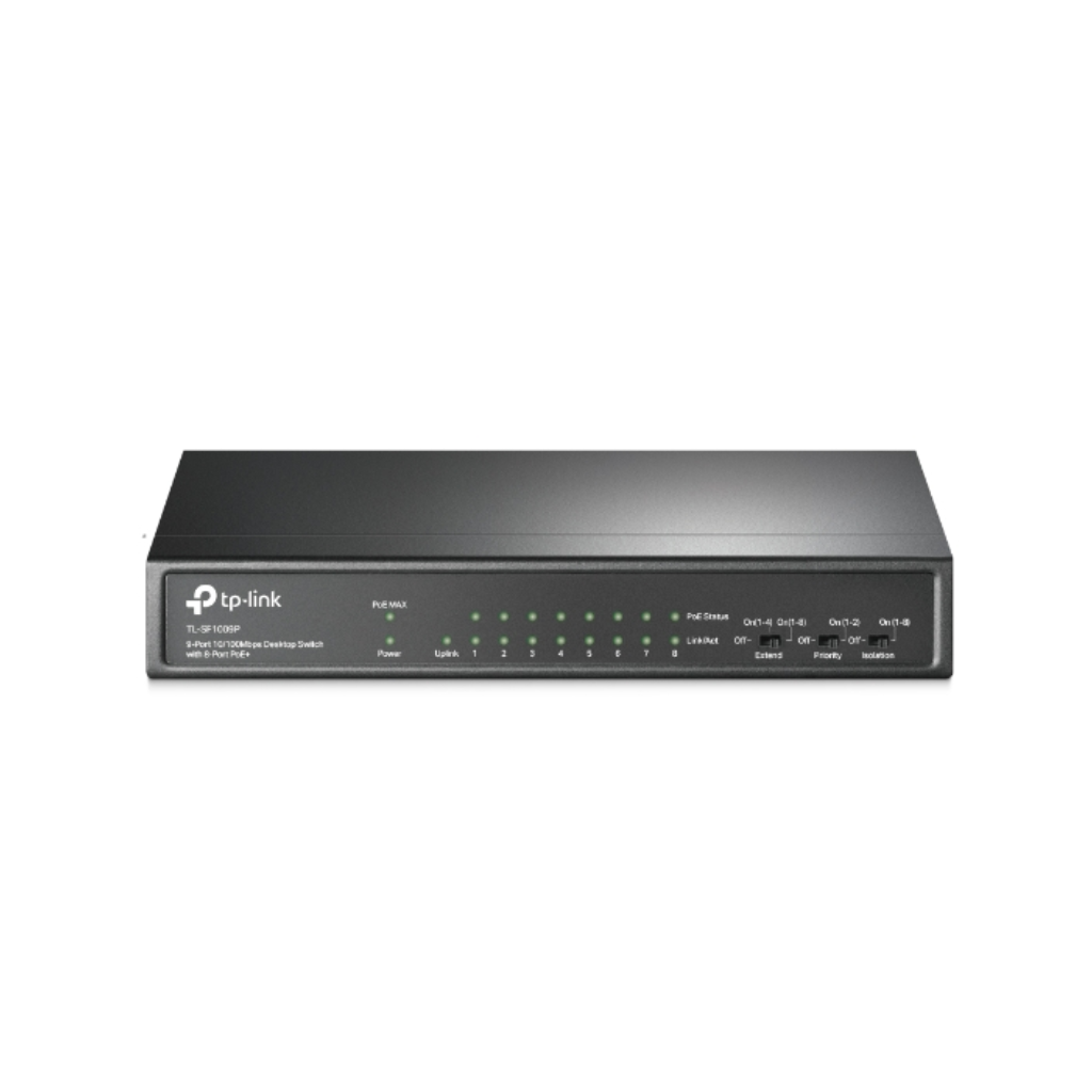 TP-Link 9-Port 10/100Mbps Desktop Switch with 8-Port PoE+
