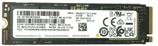Samsung PM9A1 512GB M.2-2280 PCIe 4.0 NVMe SED SSD