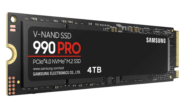 Samsung 990 PRO 4TB M.2-2280 PCIe 4.0 NVMe 2.0 SSD