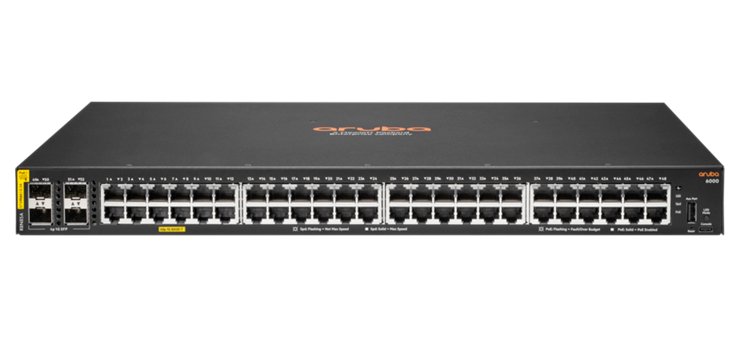 Aruba Networking CX 6000 48G Class4 PoE 4SFP 370W Switch | Precomp ...