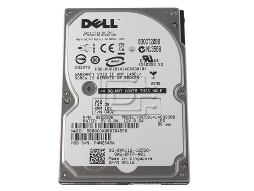 [0B22388/HUC101414CSS300] (Hitachi)Dell XK112 147GB SAS 10K 6GBPS 2.5" Drive