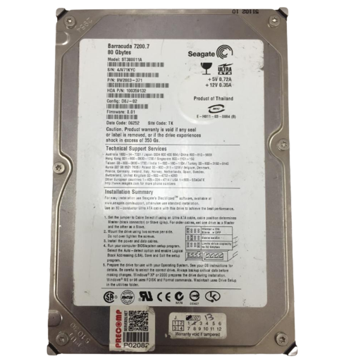 [ST380011A/9W2003-371] (Refurbished) Seagate 80GB 7.2K IDE 3.5" HDD