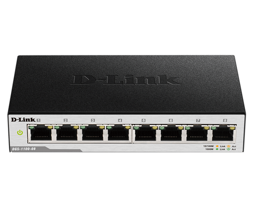 [DGS-1100-08P] D-Link 8 Port Web Smart 10/100/1000 POE Gigabit Switch