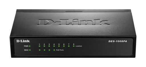 [DES-1008PA] D-Link 8-Port Desktop Switch with 4 PoE Ports