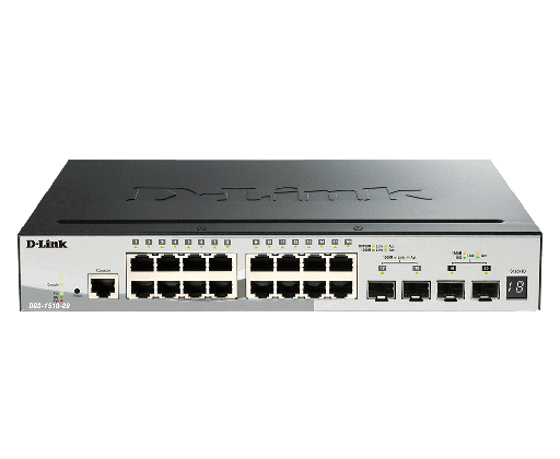 [DGS-1510-20] D-Link 16 x Port + 2 SFP + 2 10G SFP+ Stackable Smart Managed Gigabit Switch