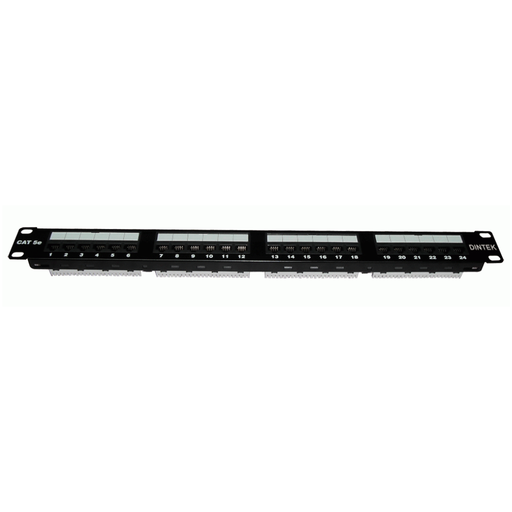 [1402-03019] DINTEK PowerPRO 1U 24P Cat.5e UTP Patch Panel