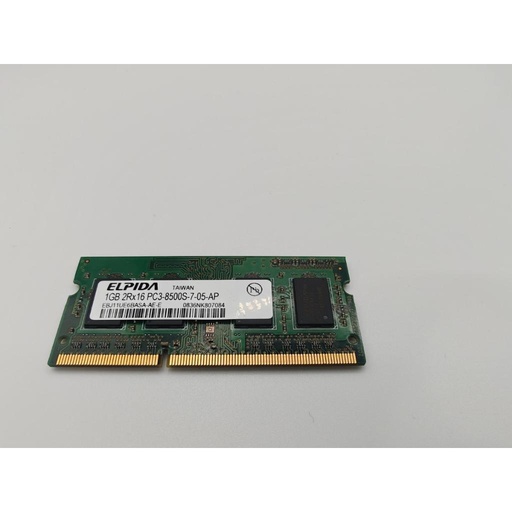 [EBJ11UE6BASA-AE-E] ELPIDA 1GB DDR3 RAM 2Rx16 SODIMM PC3-8500S Notebook Memory