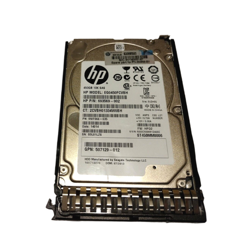 [0B26027/641552-002] HP 450GB 10K SAS 2.5 G8 HDD with caddy