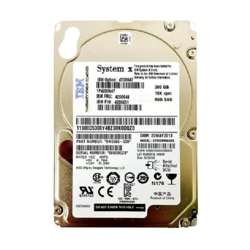 [90Y8877/90Y8878/90Y8881] IBM 300G 10K 6GB SAS 2.5 HDD for 3650 M4