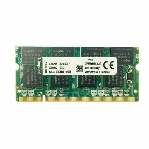 [KVR333X64SC25/256] Kingston 256MB 333MHz DDR Non-ECC CL2.5 SODIMM Notebook Memory