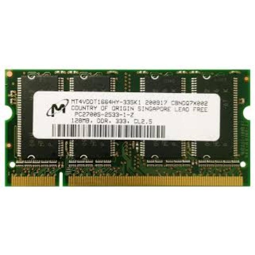 [MT8VDDT3264HDG-265B3] Micron 256MB DDR-266MHz PC2100 non-ECC Unbuffered CL2.5 200-Pin SDRAM SODIMM Memory Module
