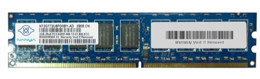 [NT2GT72U8PD0BY-AD] Nanya 2GB PC2-6400 DDR2-800MHz ECC Unbuffered CL6 240-Pin DIMM Memory Module