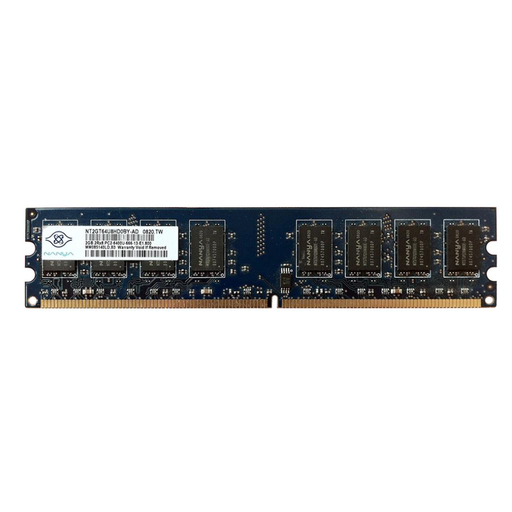[NT2GT72U8PD0BY-AD] Nanya 2GB PC2-6400 DDR2-800MHz ECC Unbuffered CL6 240-Pin DIMM Memory Module