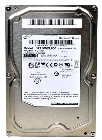 [HD154UI] Samsung 1.5TB SATA 3.0Gbps 5400RPM 3.5'' HDD